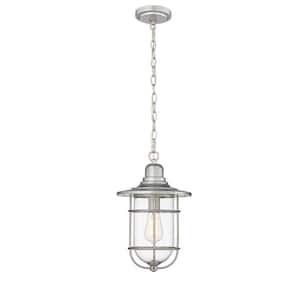 10 in. 1-Light Galvanized Outdoor with Clear Glass