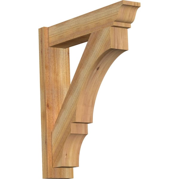 Ekena Millwork 6 in. x 30 in. x 26 in. Western Red Cedar Balboa Traditional Rough Sawn Outlooker