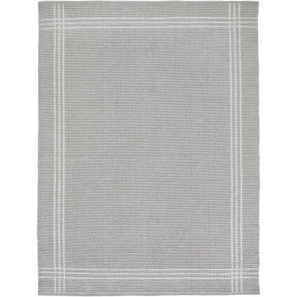 Notre Dame Design Zeal – Hand Woven Oatmeal Color 9 ft. 10 in. x 13 ft. 1 in. Wool and Polyester blend Area Rug