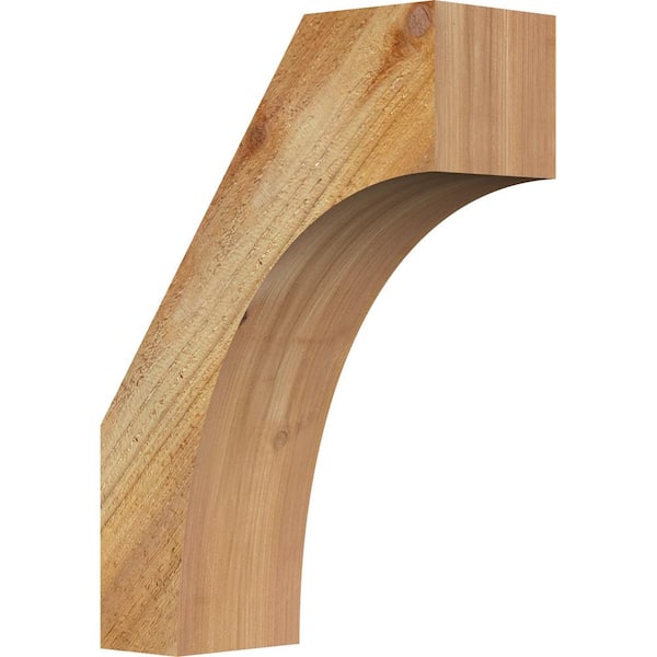 Ekena Millwork 4"W x 10"D x 14"H Westlake Rough Sawn Knee Brace, Western Red Cedar