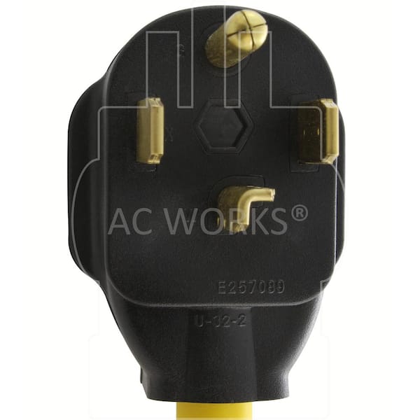 1.5 ft. 14-30P 30 Amp 4-Prong Dryer Plug to 30 Amp RV 10/3 Extension Cord Adapter