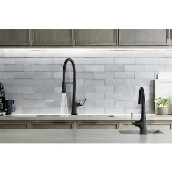 KOHLER Graze Single Handle Bar Faucet with Swing Spout in Matte Black