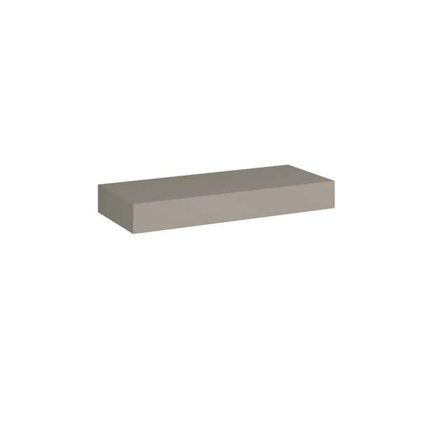 Hampton Bay Courtland 24 in. W x 10 in. D x 3 in. H Assembled Shaker Floating Shelf Kitchen Cabinet in Sterling Gray