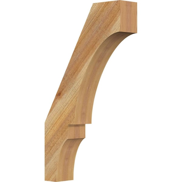 Ekena Millwork 4"W x 16"D x 28"H Balboa Rough Sawn Knee Brace, Western Red Cedar