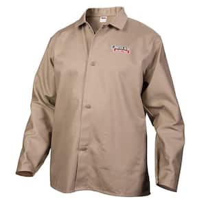 Fire Resistant X-Large Khaki Cloth Welding Jacket