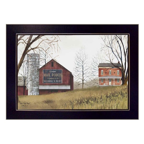 HomeRoots Charlie Mail Pouch Barn 1-Piece Framed Wall Art 14 in. x 18 in.