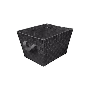 12 in. H x 8 in. W x 10 in. D Black Fabric Cube Storage Bin