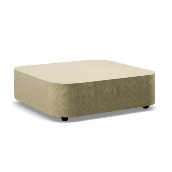 Cid Macy 36 in. Brown and Black Square Wood Coffee Table with Compact Design for Versatile Placement