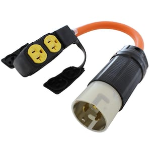 1.5 ft. SS2-50P Marine Plug to (4) Home Outlets with 20 Amp Breaker