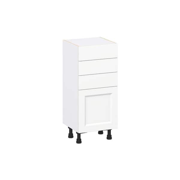 Laramie 15 in. W x 14 in. D x 34.5 in. H Assembled Base Kitchen Cabinet in Painted Bright White with 3 Drawers