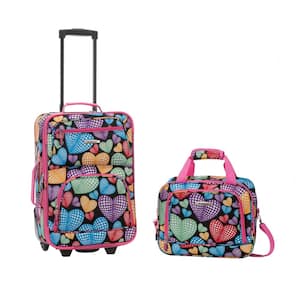 Fashion Expandable 2-Piece Carry On Softside Luggage Set, New Heart