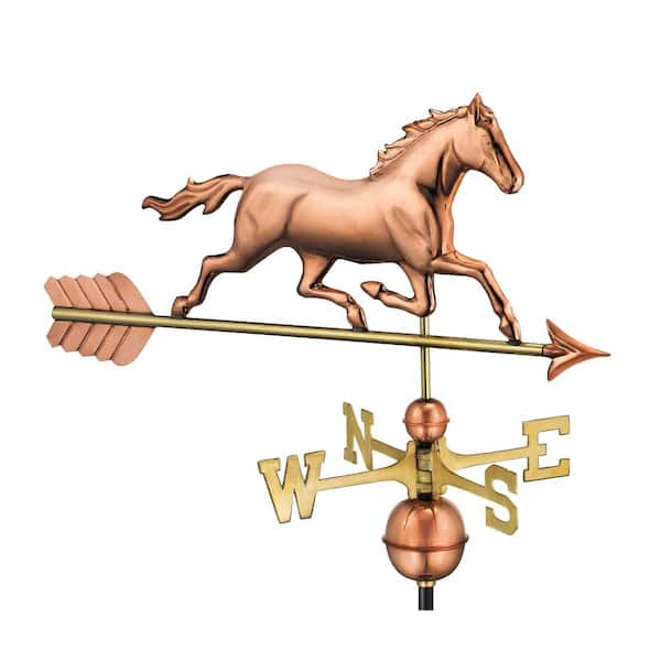 Good Directions Trotting Horse Weathervane - Pure Copper