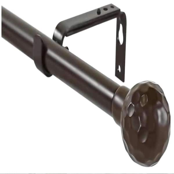 Classic Forged Iron Hammered Ball Window Drapery Rod Set