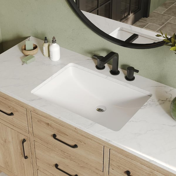 DEERVALLEY 24.02 in. x 16.85 in. Rectangular Undermount Bathroom