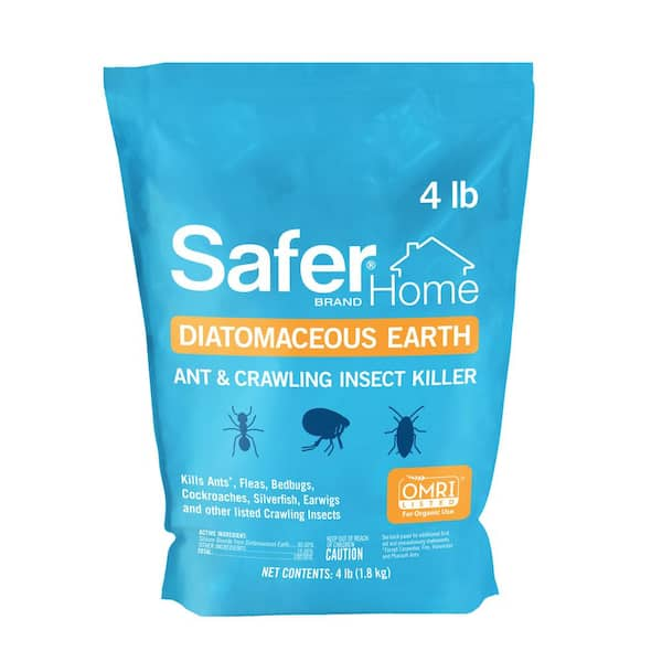 Safer Brand 4 lbs. Diatomaceous Earth - Bed Bug, Flea, Ant, Crawling Insect Killer for Indoor and Outdoor