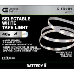 3. 3FT Rechargeable 500 Lumens Cuttable 5CCT Motion Integrated LED Strip Light