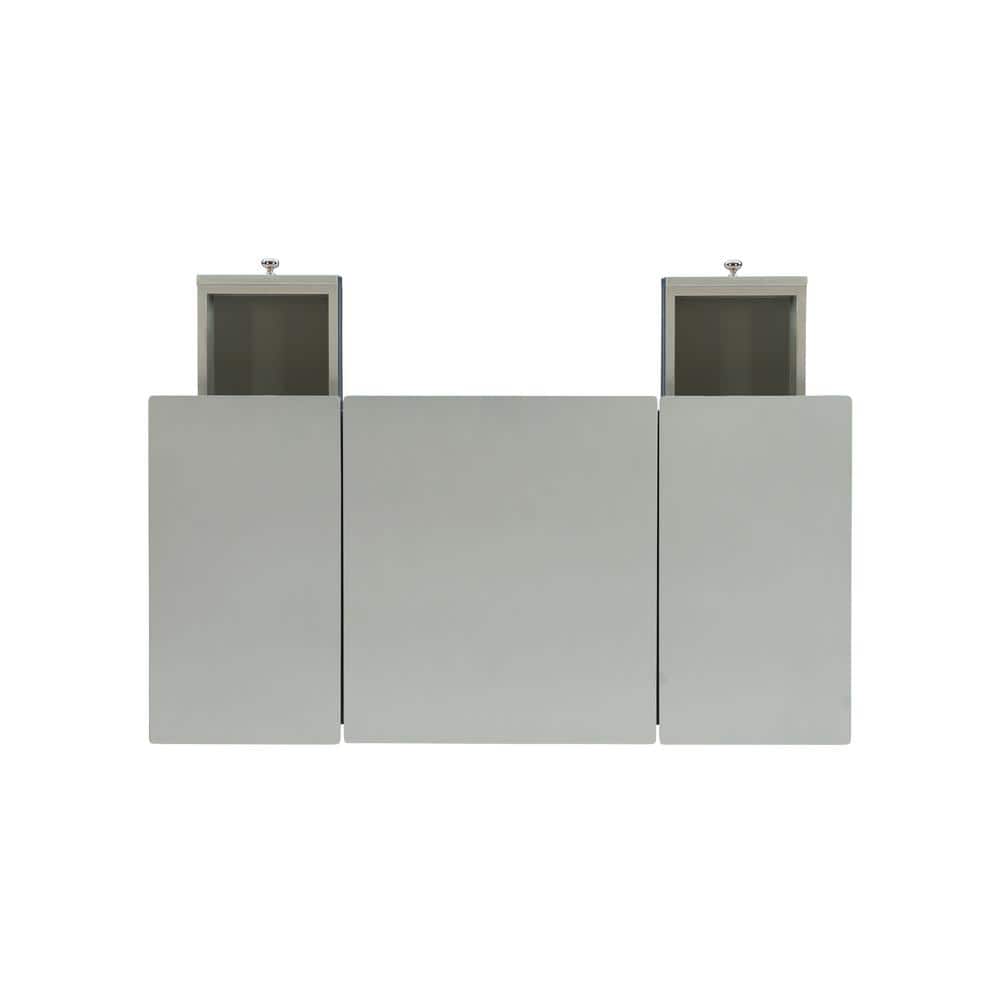 Silver Butterfly 39" Vanity Set with Padded Stool and Flip Top Mirror