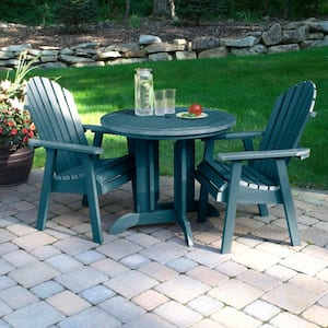 Hamilton Nantucket Blue 3-Piece Recycled Plastic Round Outdoor Dining Set