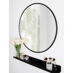 Medium Round Black Modern Mirror (30 in. H x 30 in. W)