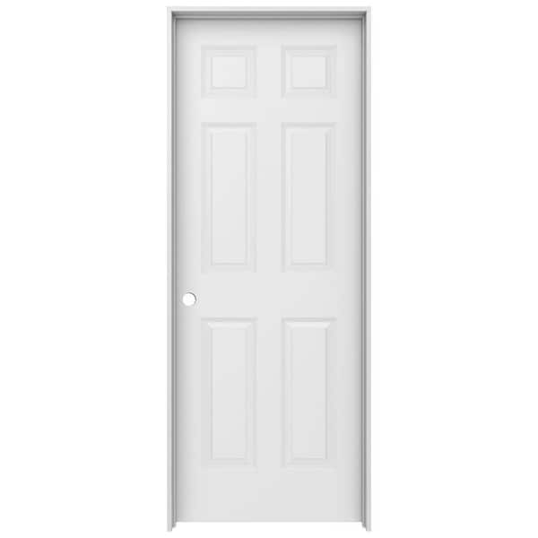 JELD-WEN 28 in. x 80 in. Craftsman Primed Right-Hand Smooth Molded Composite Single Prehung Interior Door