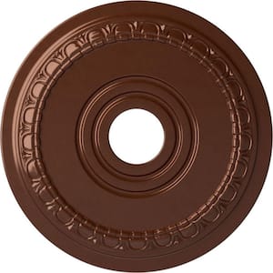 1 in. x 17-1/2 in. x 17-1/2 in. Polyurethane Munich Ceiling Medallion, Copper Penny