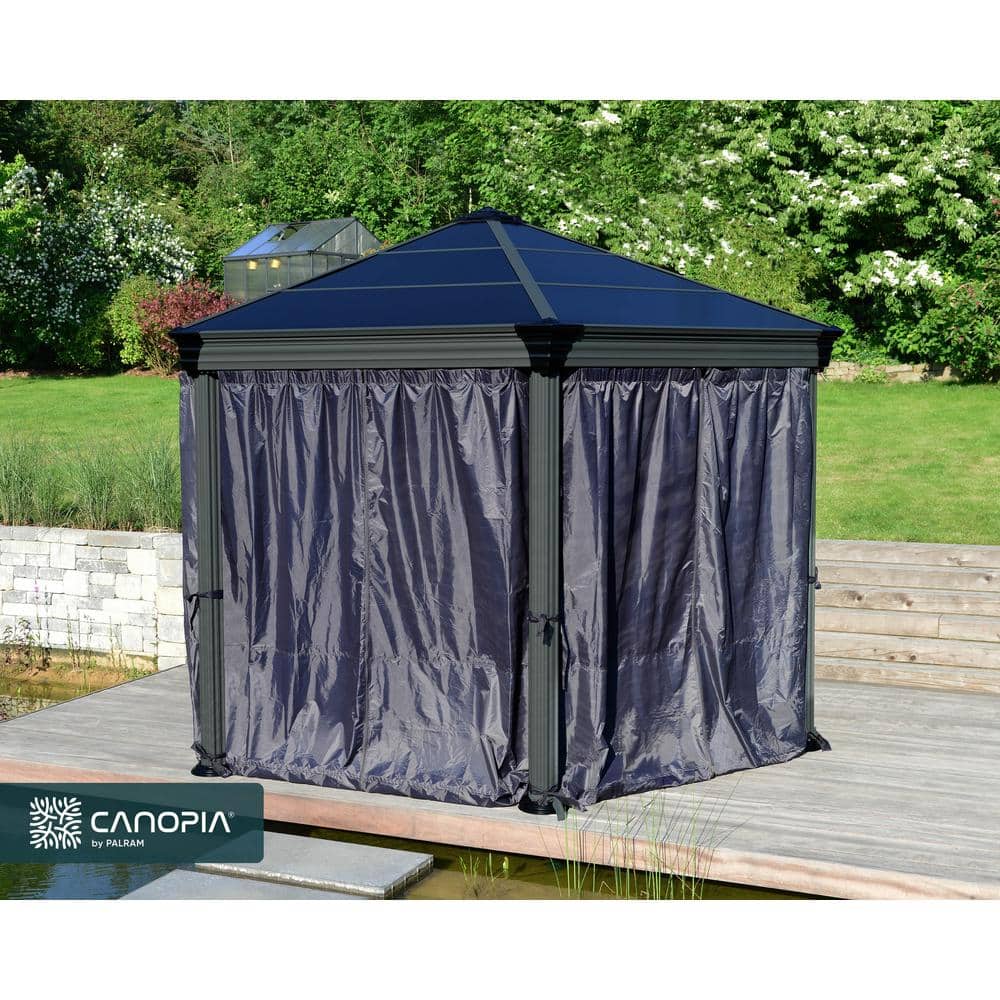CANOPIA by PALRAM Curtain Set for Roma / Monaco Hex Outdoor Gazebo