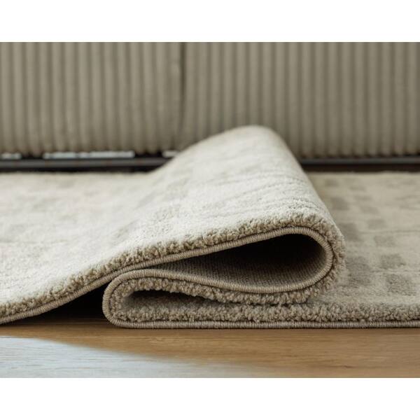 Maconville 8 ft. x 10 ft. Beige/Gray Geometric Area Rug