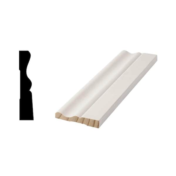 Woodgrain Millwork WG A314 - 5/8 in. x 3-1/4 in. Primed Finger-Jointed Baseboard Molding
