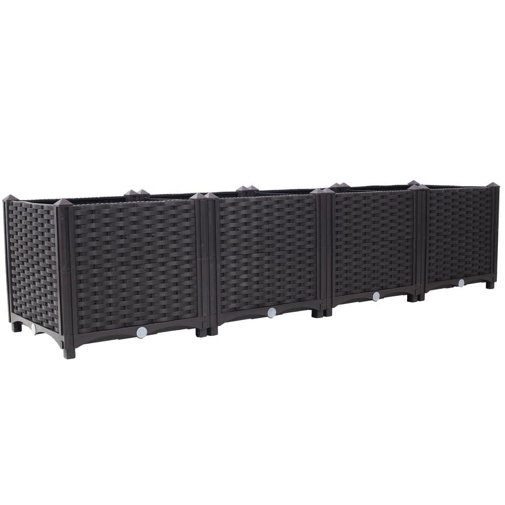 63 in. x 15.7 in. x 14.7 in. Polypropylene Deep Raised Garden Bed Plastic P