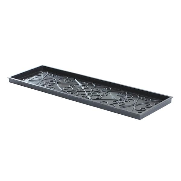 46.5 in. x 14 in. x 1.5 in. Natural and Recycled Rubber Boot Tray with Tan and Black Coir Insert