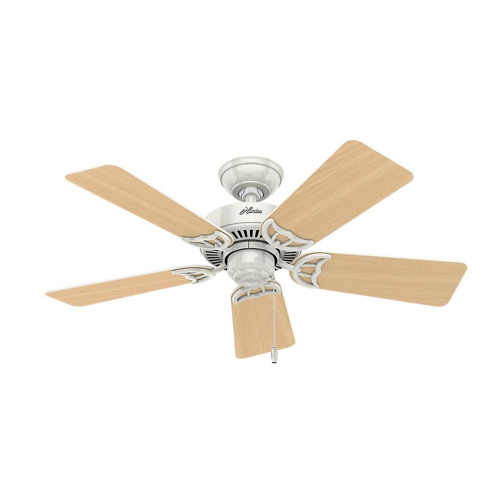 WhisperWind Classic 42" Ceiling Fan with White Oak Blades and Lighting