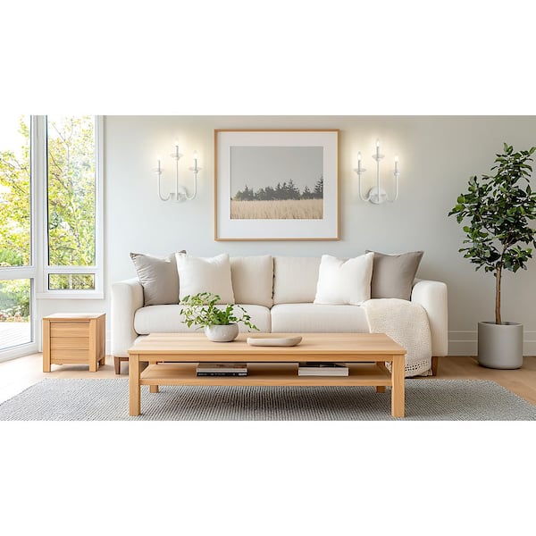 Allistair 3 Light Textured White Wall Sconce with Clear Ribbed Glass Shade