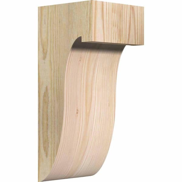 Ekena Millwork 6 in. x 6 in. x 14 in. Douglas Fir Del Monte Rough Sawn Corbel