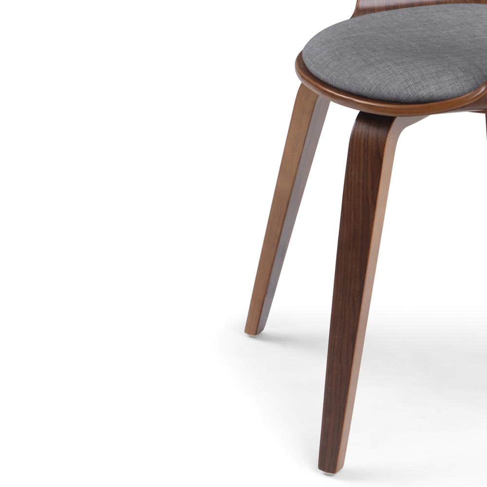Light Grey Linen Upholstered Bentwood Dining Chair