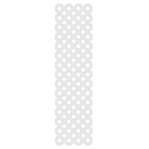 2 ft. x 8 ft. White Garden Diamond Vinyl Lattice