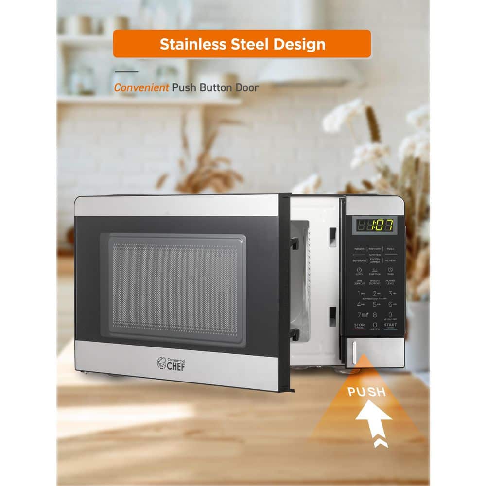 Compact Stainless Steel Microwave Oven for RV with Digital Display