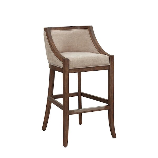 Michelle 39 in. Warm Brown Armless Bar Stool