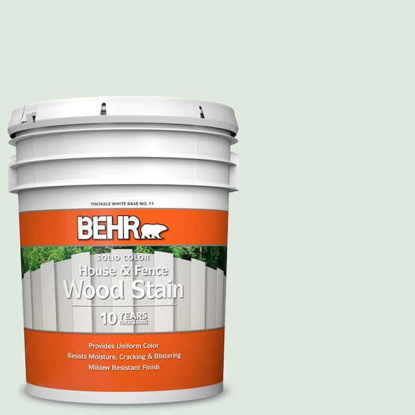 BEHR 5 gal. #440E-1 Relaxing Green Solid Color House and Fence Exterior Wood Stain