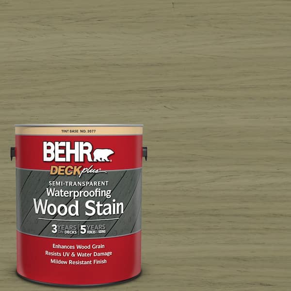 BEHR DECKplus 1 gal. #ST-151 Sage Semi-Transparent Waterproofing Exterior Wood Stain