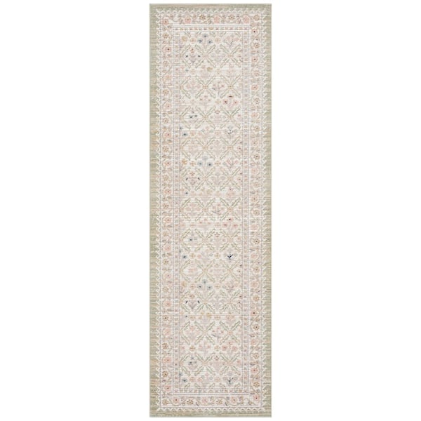 Crestwood Cream 2 ft. x 8 ft. Oriental Indoor Area Rug
