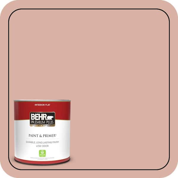 BEHR PREMIUM PLUS 1 qt. #210F-4 Cinnamon Whip Flat Low Odor Interior Paint & Primer