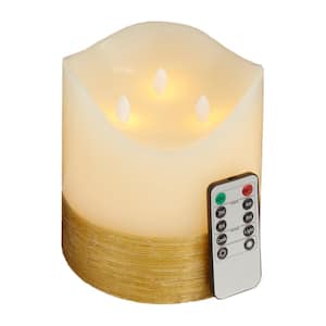 Gold Flameless Candle with Remote Control