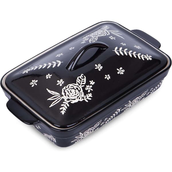 Ceramic Casserole Dish with Lid Oval Shape Multifunctional Oven Baking Dish for Gratin Lasagna Roasted Meat