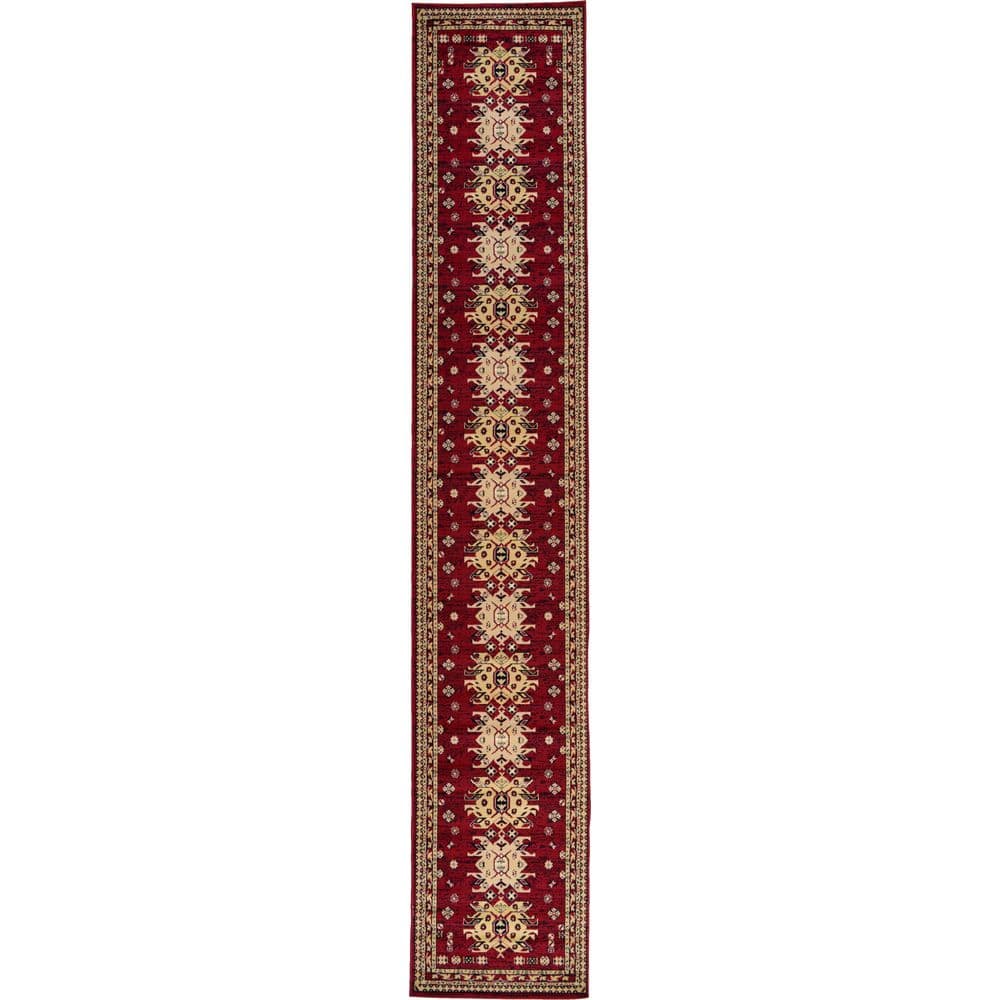 Taftan Oasis Red 3' 0 x 16' 5 Runner Rug -  Unique Loom, 3119278