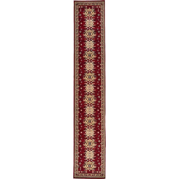 Unique Loom Taftan Oasis Red 3' 0 x 16' 5 Runner Rug