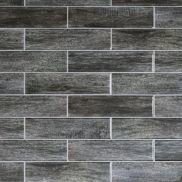 TDKTG-03 2x4 wood look Grey Black Metal Paint Effect Glass Subway Tile –  Tile Generation