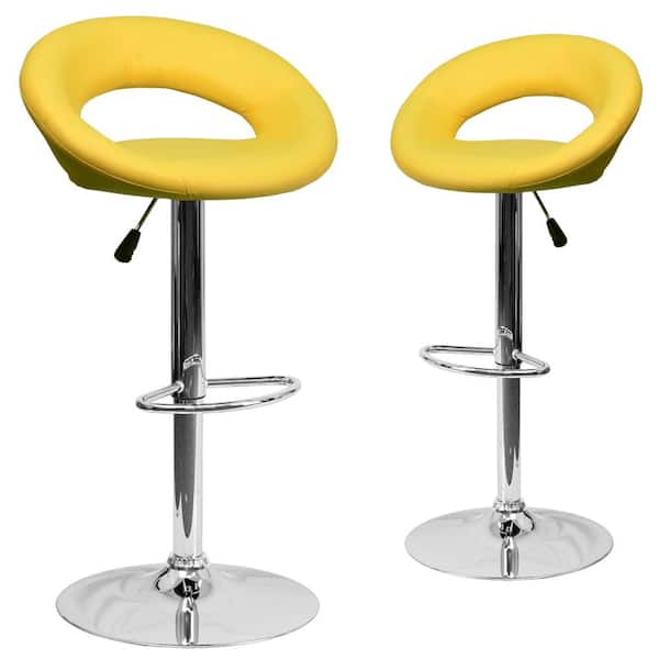 Carnegy Avenue 40.75 in. Yellow Bar Stool (Set of 2)
