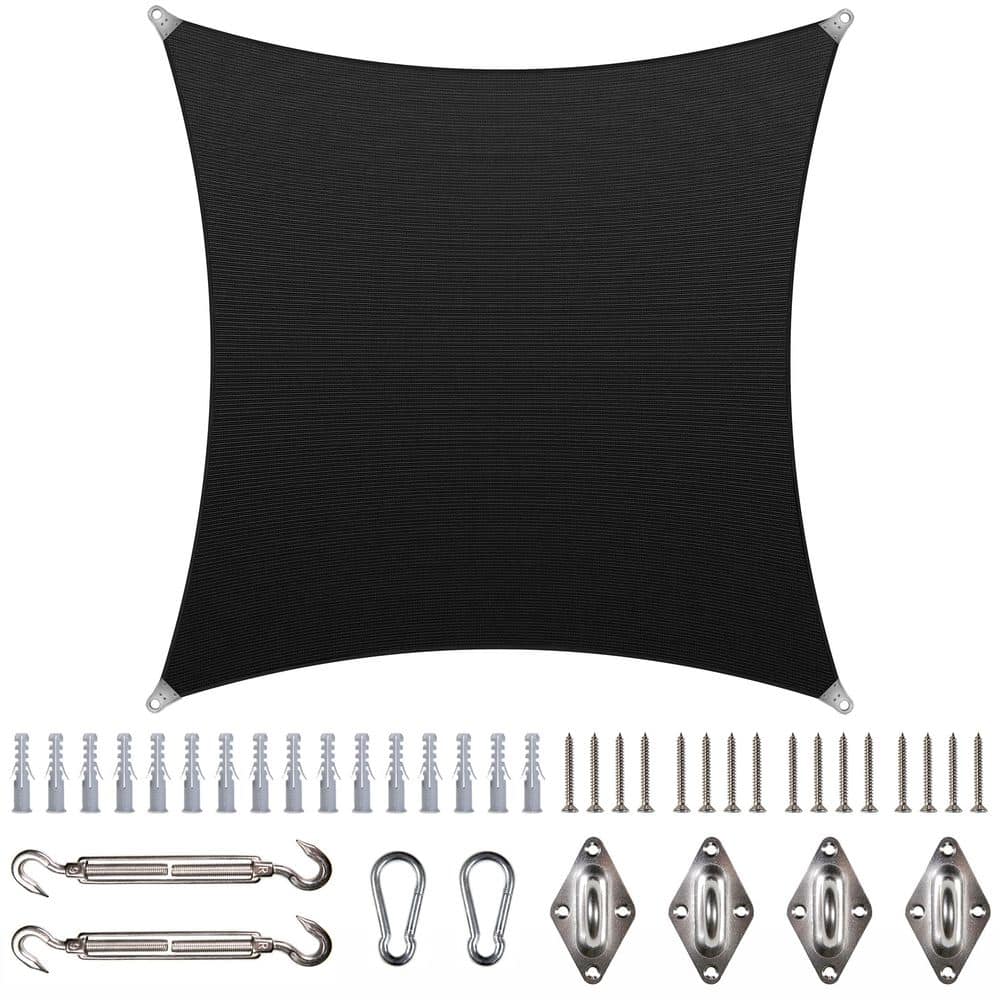 Super Ring 18 ft. x 20 ft. Sun Shade Sail with Hardware-Black price history on PriceWatchPro