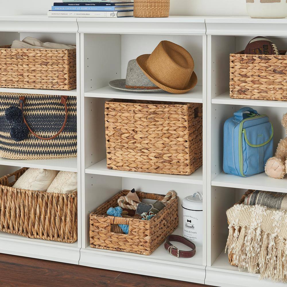 White Adjustable Wood Stackable Kids Shelf Unit