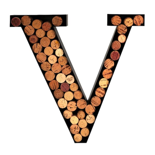 Unbranded Wine Cork Holder Letter V - Wine Accessories Perfect Gift To Store Wine Corks, Wine Decor or Wine Cork Holder Decor